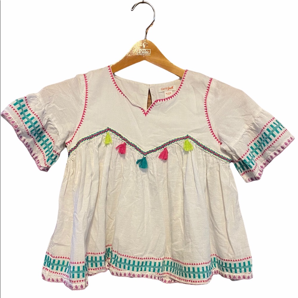 🌺💐Cat & Jack Top with Tassels and Embroidery🌹🌼